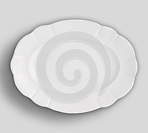 Empty white dish plate background - Empty porcelain white dish of dining plates - Image photo