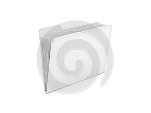 Empty white file folder against plain background