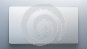 3D mockup of empty white frame on grey interior background