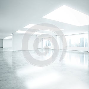 Empty white office interior