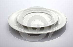 Empty white plate