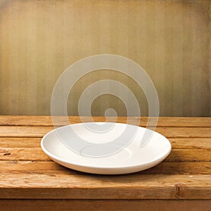 Empty white plate