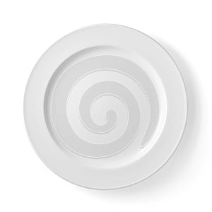 Empty white plate