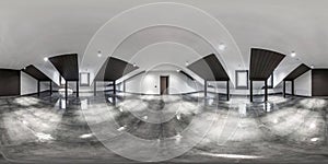 Empty white room without furniture. full seamless spherical hdri panorama 360 degrees in interior room in modern apartments,