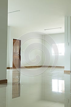Empty white room interior in residential house