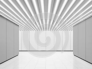 Empty white room modern space interior 3d rendering image
