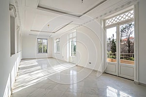 Empty white room photo