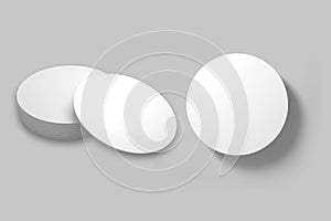 Empty White Round Blank Beer Coasters mockup