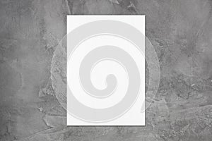 Empty white vertical rectangle poster mockup