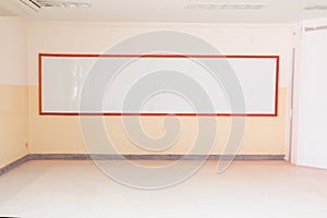 Empty whiteboard in the classroom Under construction new To study