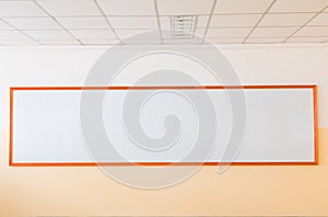 Empty whiteboard in the classroom Under construction new To study