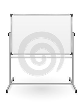 Empty whiteboard magnetic marker for presentations training and education stock vector illustration