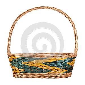 Empty wicker basket