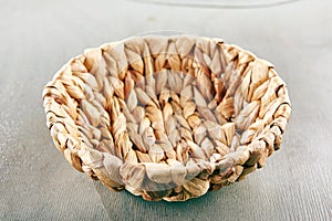 Empty Wicker Basket Bowl