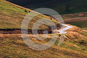 Empty winding road at Zlatibor
