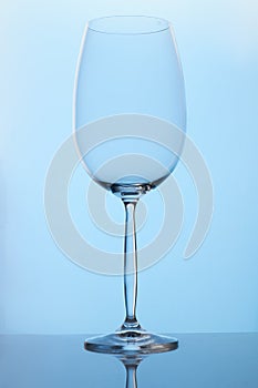 Empty wine glass.