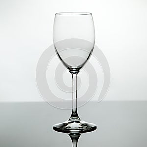 Empty wine glass