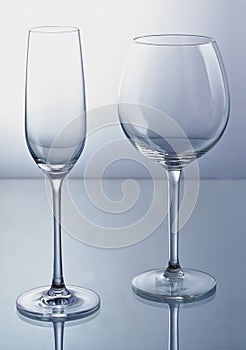 Empty wine glass