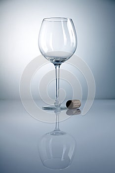 Empty wine glass