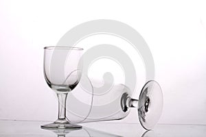 Empty wine glass