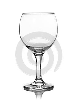 Empty wine glass, isolated