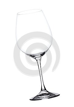 Empty wine glass, isolated