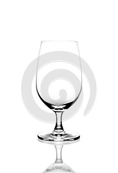 Empty wine glass isolated