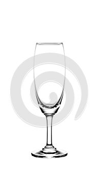 Empty wine glass isolated