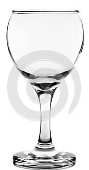 Empty wine glass and with isolated background