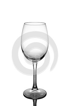 Empty wine glass, isolated on white background