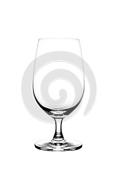 Empty wine glass isolated