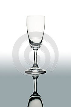 Empty wine glass isolated on the white background, clipping path