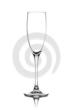 Empty wine glass isolated on a white background