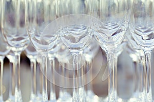 Empty wine glasses