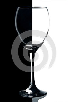 Empty wineglass