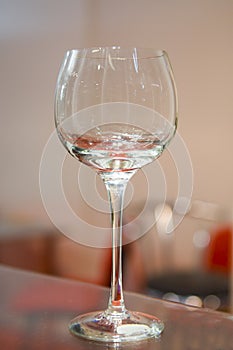 Empty wineglass