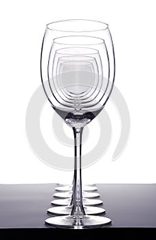 Empty wineglasses