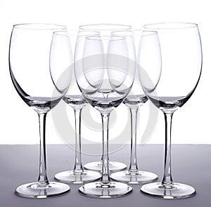 Empty wineglasses