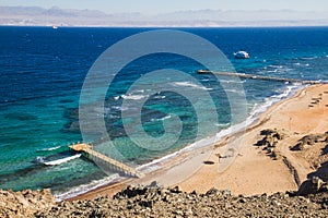 Empty beach in Taba, Egypt