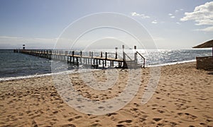 Empty beach in Taba, Egypt