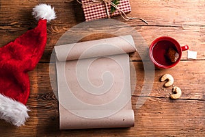 Empty wishlist for Santa photo