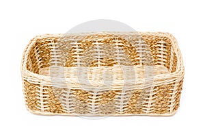 Empty wooden basket