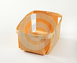 Empty wooden berry basket