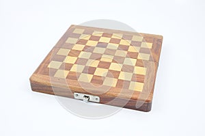 An Empty Wooden Chessboard