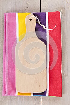 Empty wooden cutting board