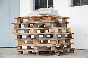Empty wooden palets