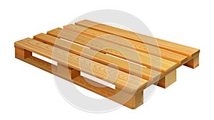 Empty Wooden Pallet For Shipping Boxes Vector