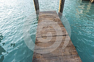 Empty wooden pier