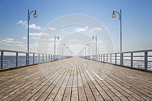 Empty wooden pier