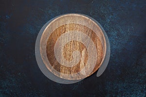 Empty wooden plate